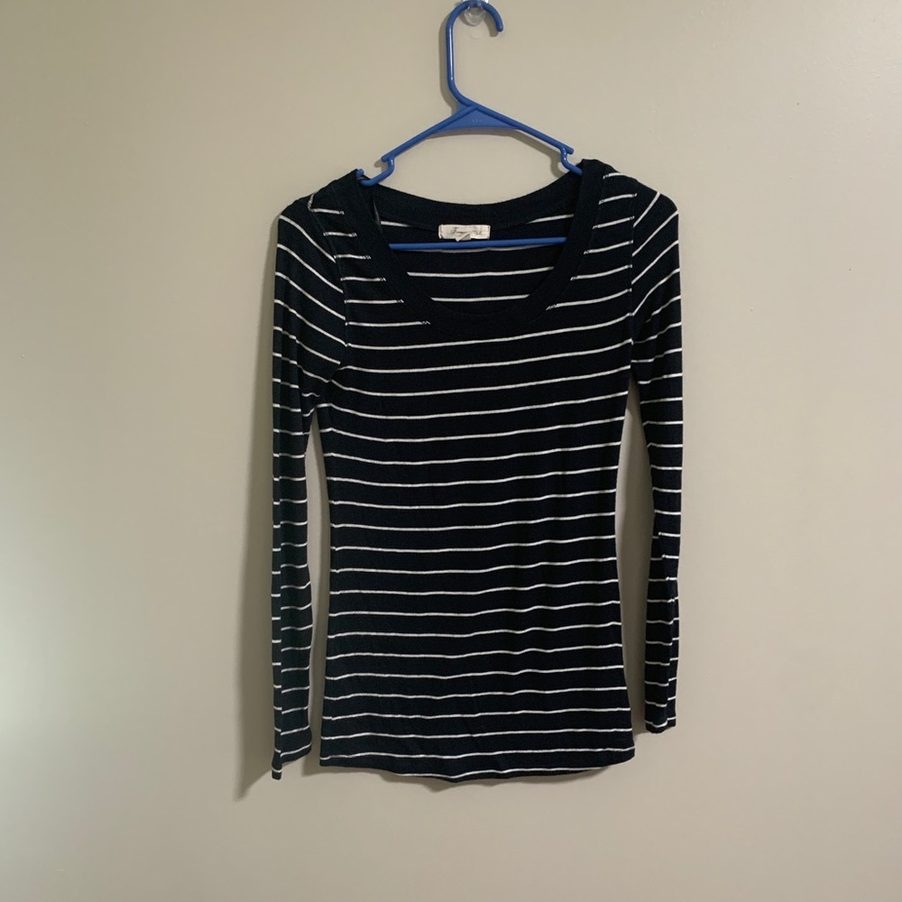 Forever 21 Black and White Stripped Shirt